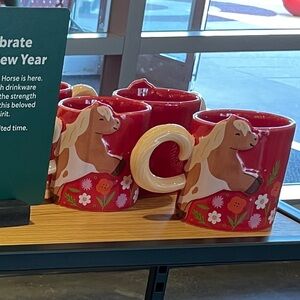 Lot of 2: horse mugs Starbucks lunar new year 2026 year of the horse